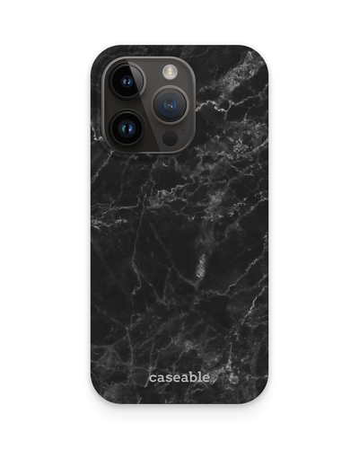 Midnight Marble Hard Shell Phone Case for Apple iPhone 14 Pro