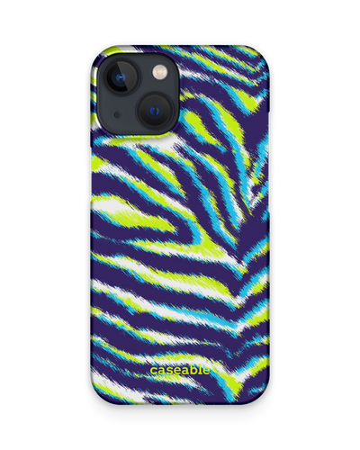 Neon Zebra Hard Shell Phone Case Apple iPhone 13 mini