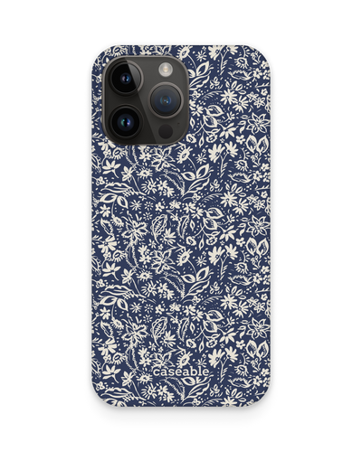 Ditsy Blue Paisley Hard Shell Phone Case for Apple iPhone 14 Pro Max