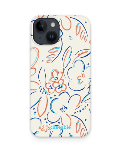 Bloom Doodles Hard Shell Phone Case for Apple iPhone 14