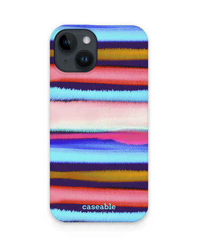 Watercolor Stripes Hard Shell Phone Case for Apple iPhone 15