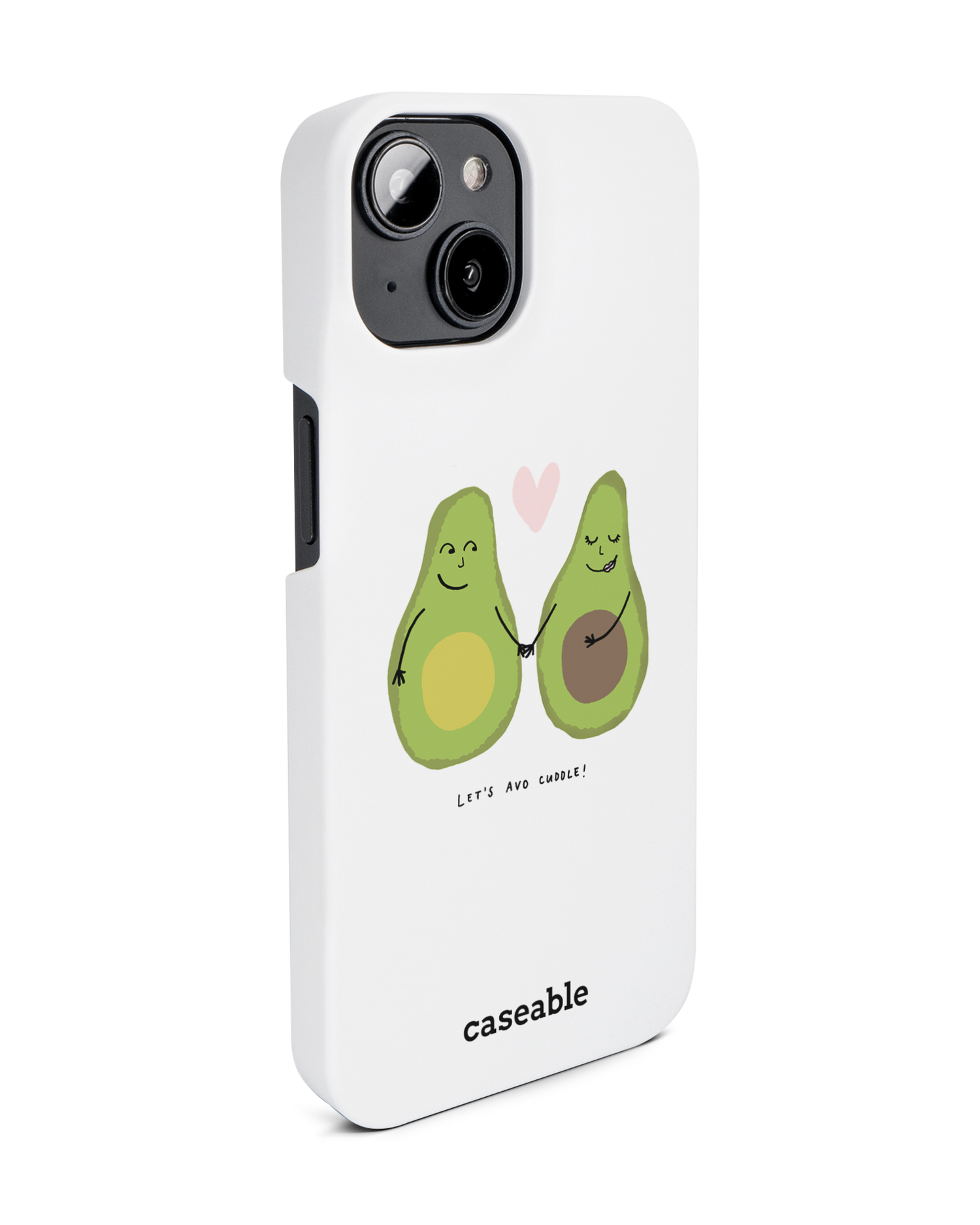 Avocado Hard Shell Phone Case for Apple iPhone 14: View from the left side