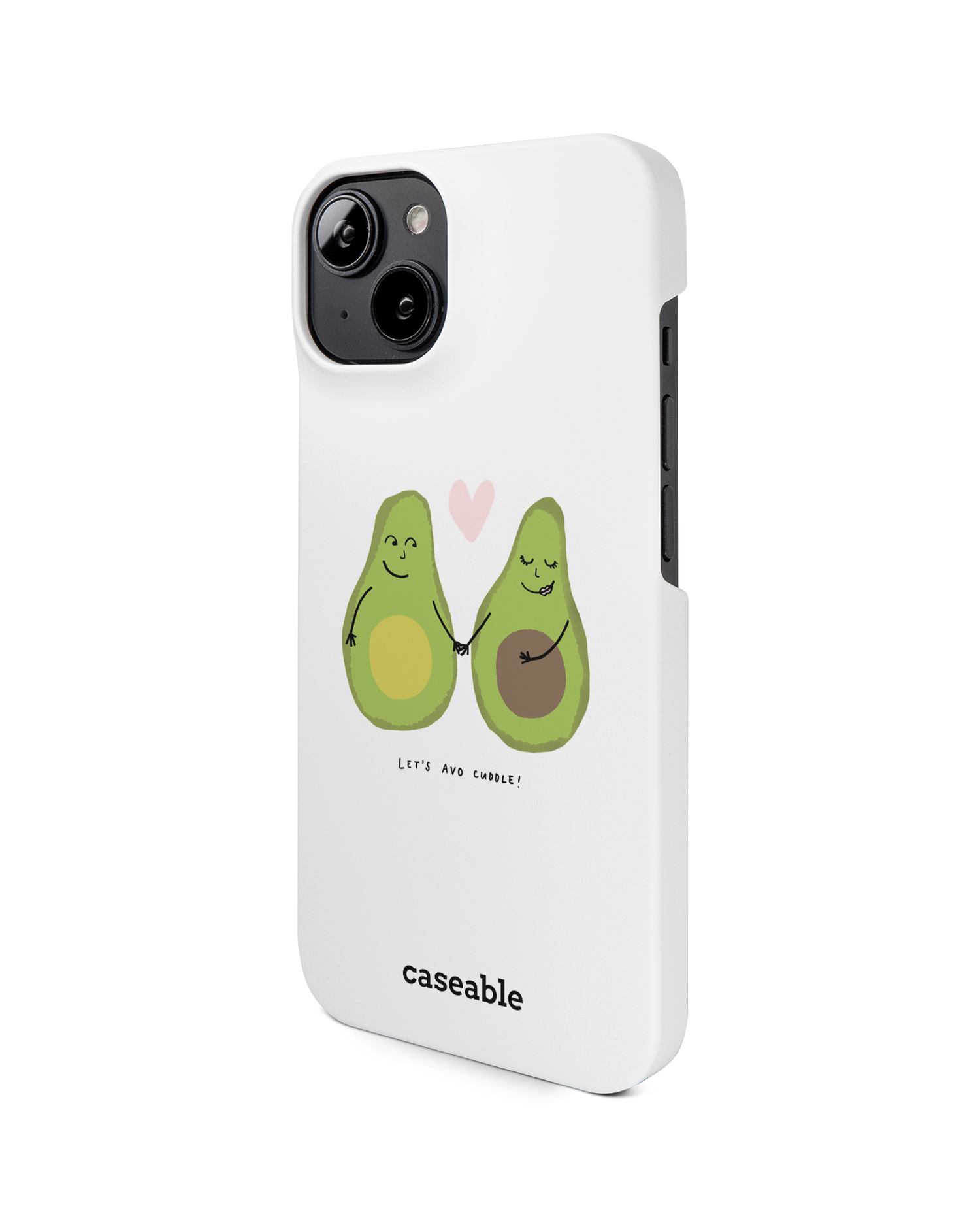 Avocado Hard Shell Phone Case for Apple iPhone 14: View from the right side