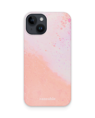 Peaches & Cream Marble Hard Shell Phone Case for Apple iPhone 15