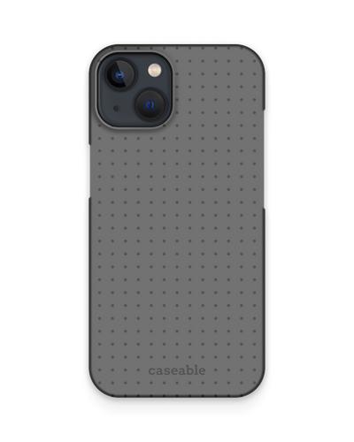 Dot Grid Grey Hard Shell Phone Case Apple iPhone 13