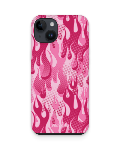 Pink Flames Premium Phone Case for Apple iPhone 15 Plus