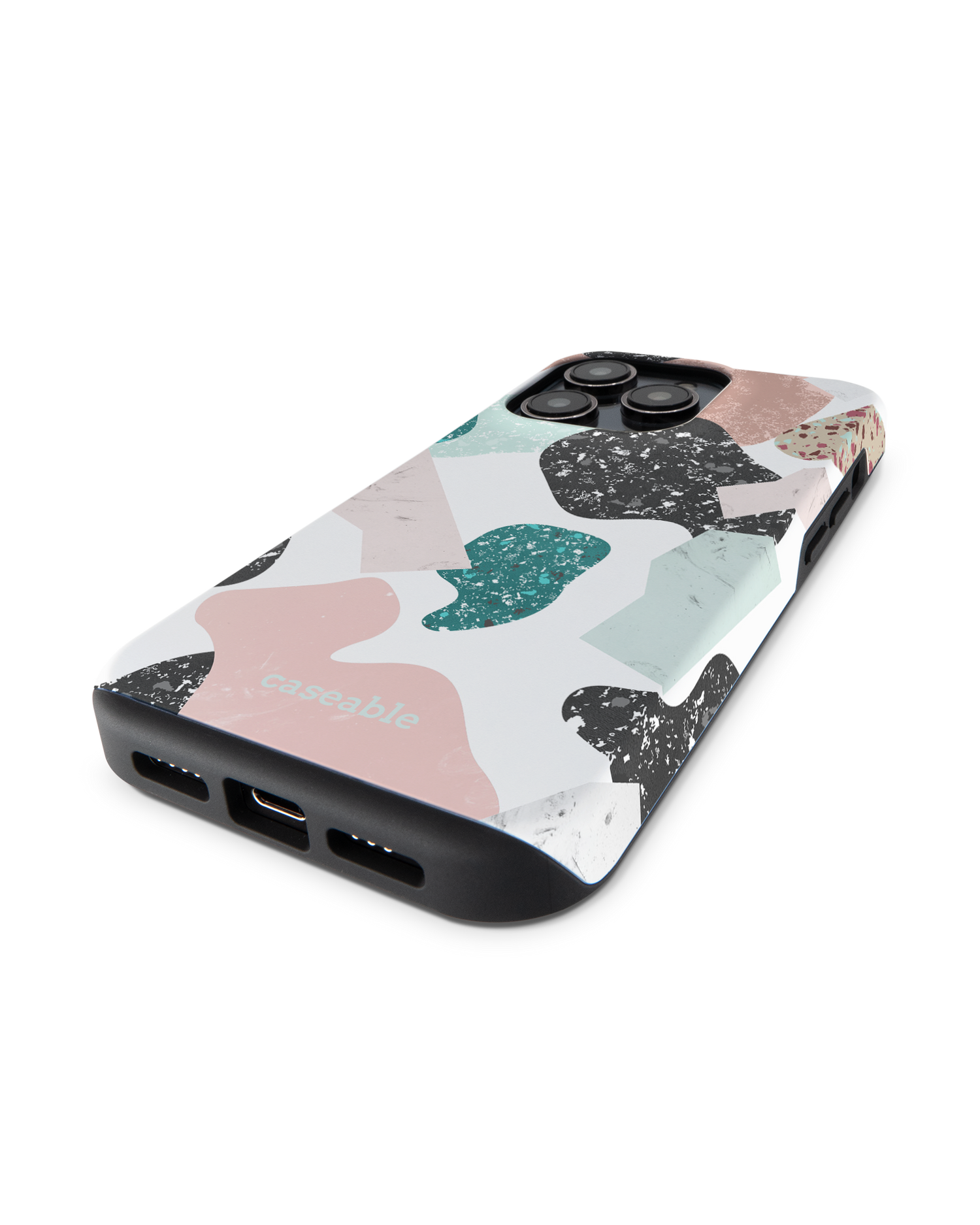 Scattered Shapes Premium Phone Case for Apple iPhone 14 Pro: Lying