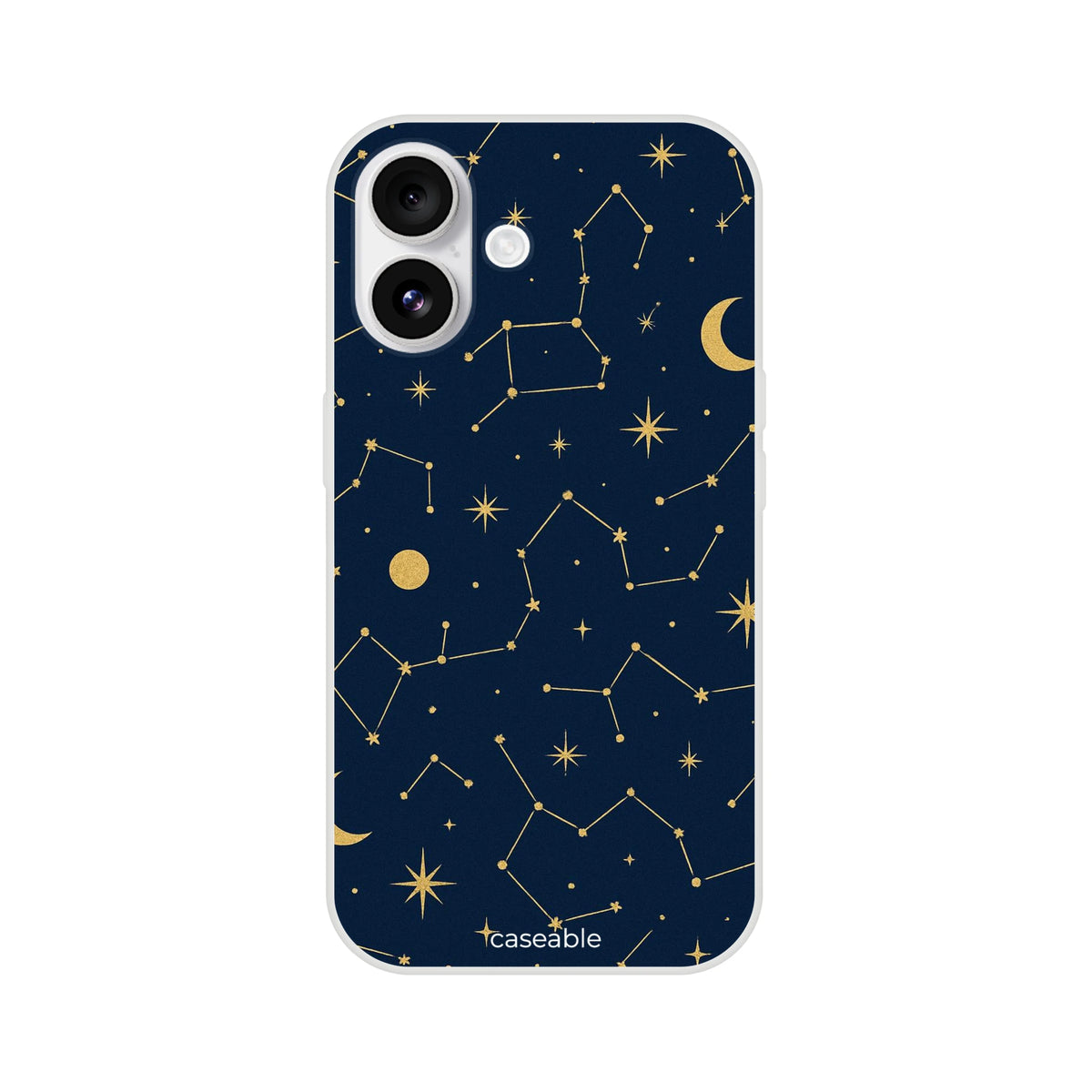 Starry Silicone Case for iPhone 16 – Under the Stars