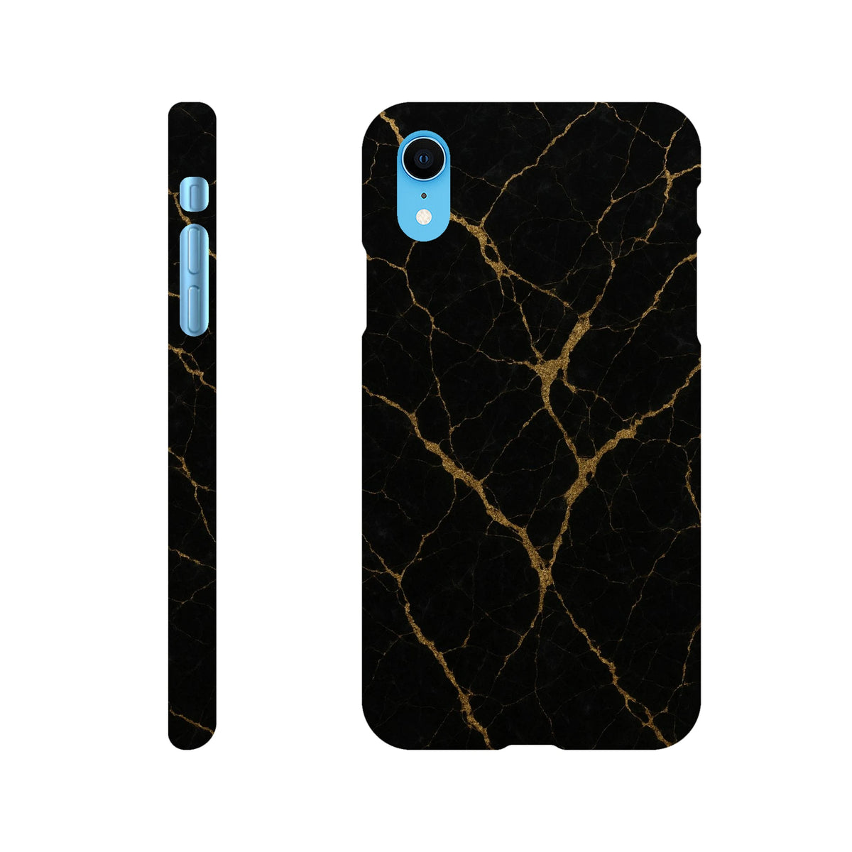 Marble Hard Shell Case for iPhone XR – Black Marble