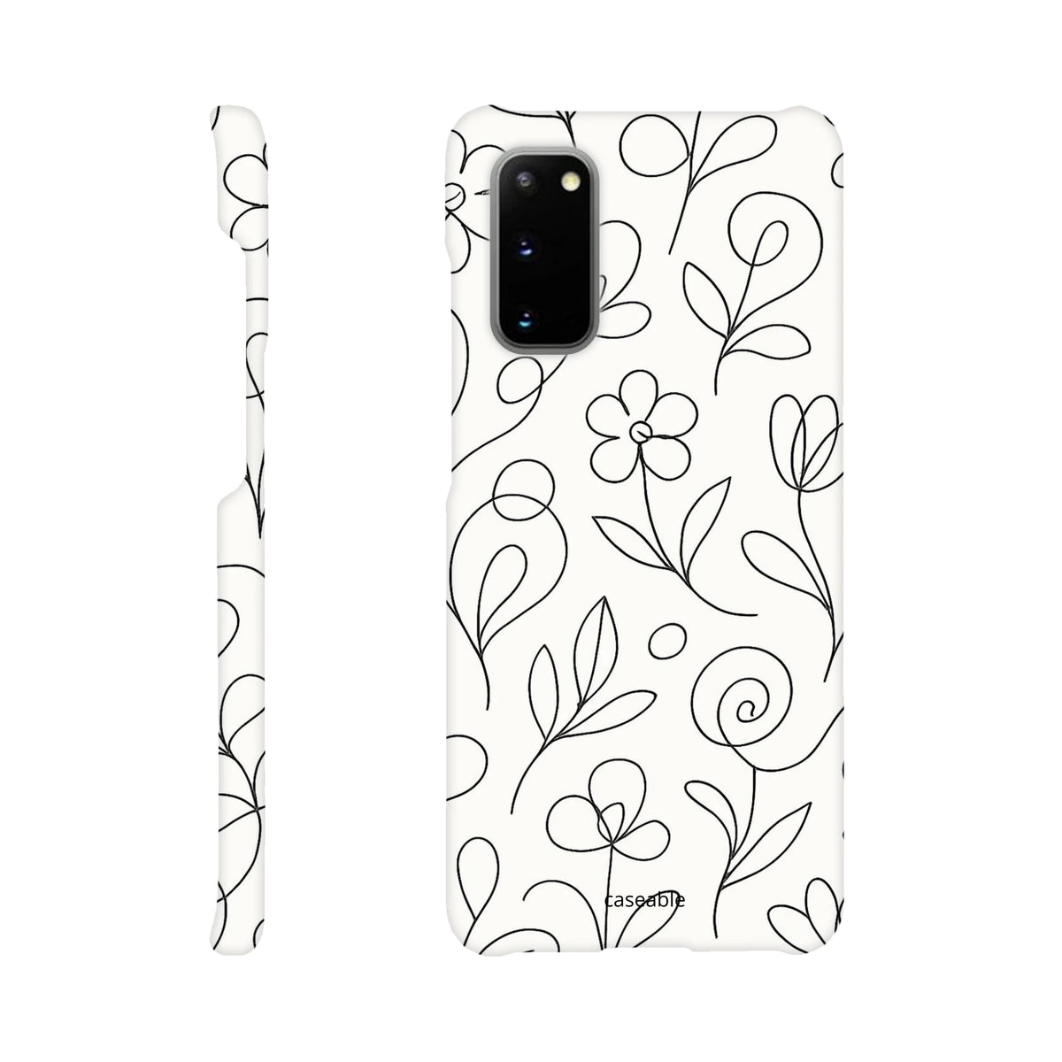 Floral Hard Shell Case for Samsung Galaxy S20 – Botanical Lines