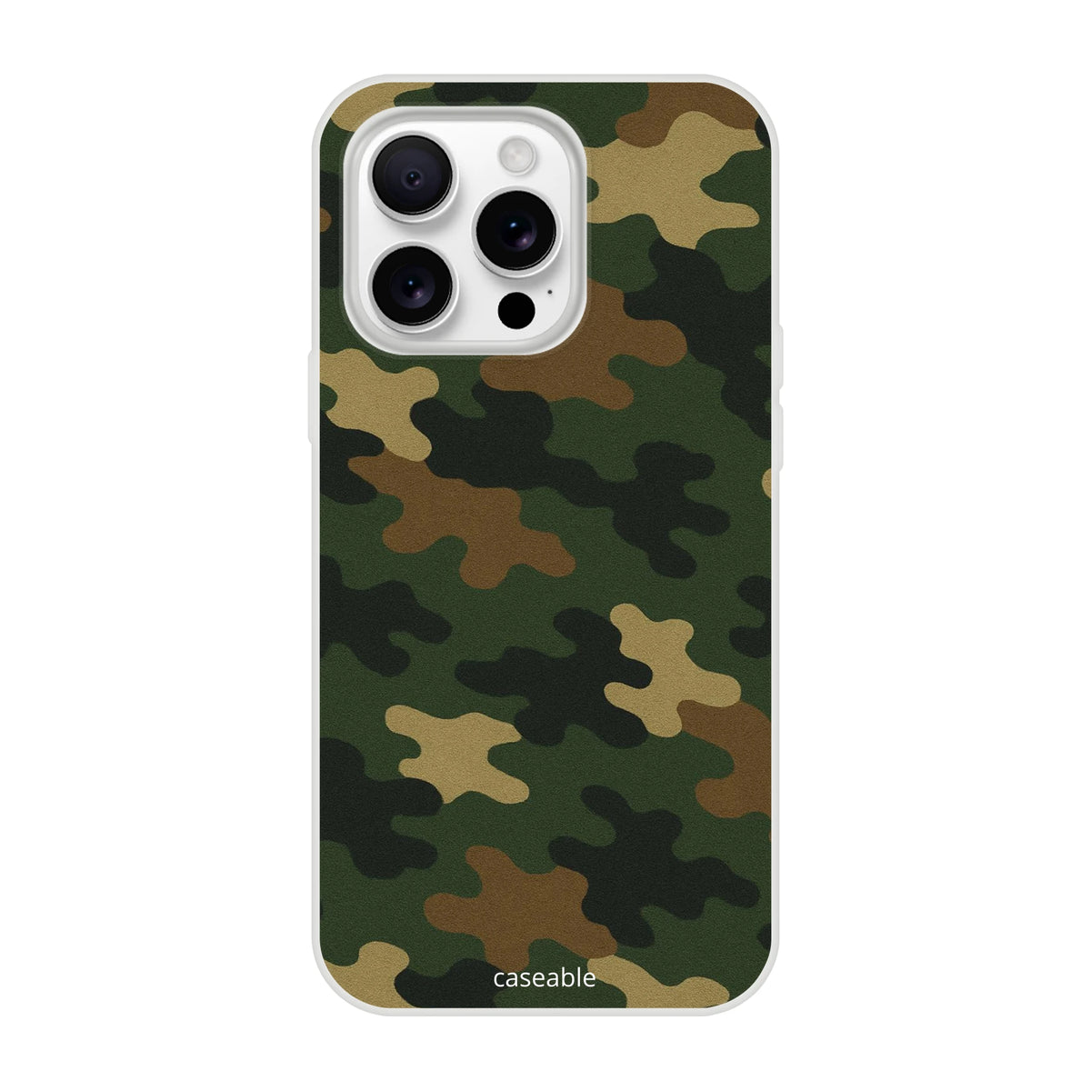 Camo Silicone Case for iPhone 16 Pro Max – Army Style