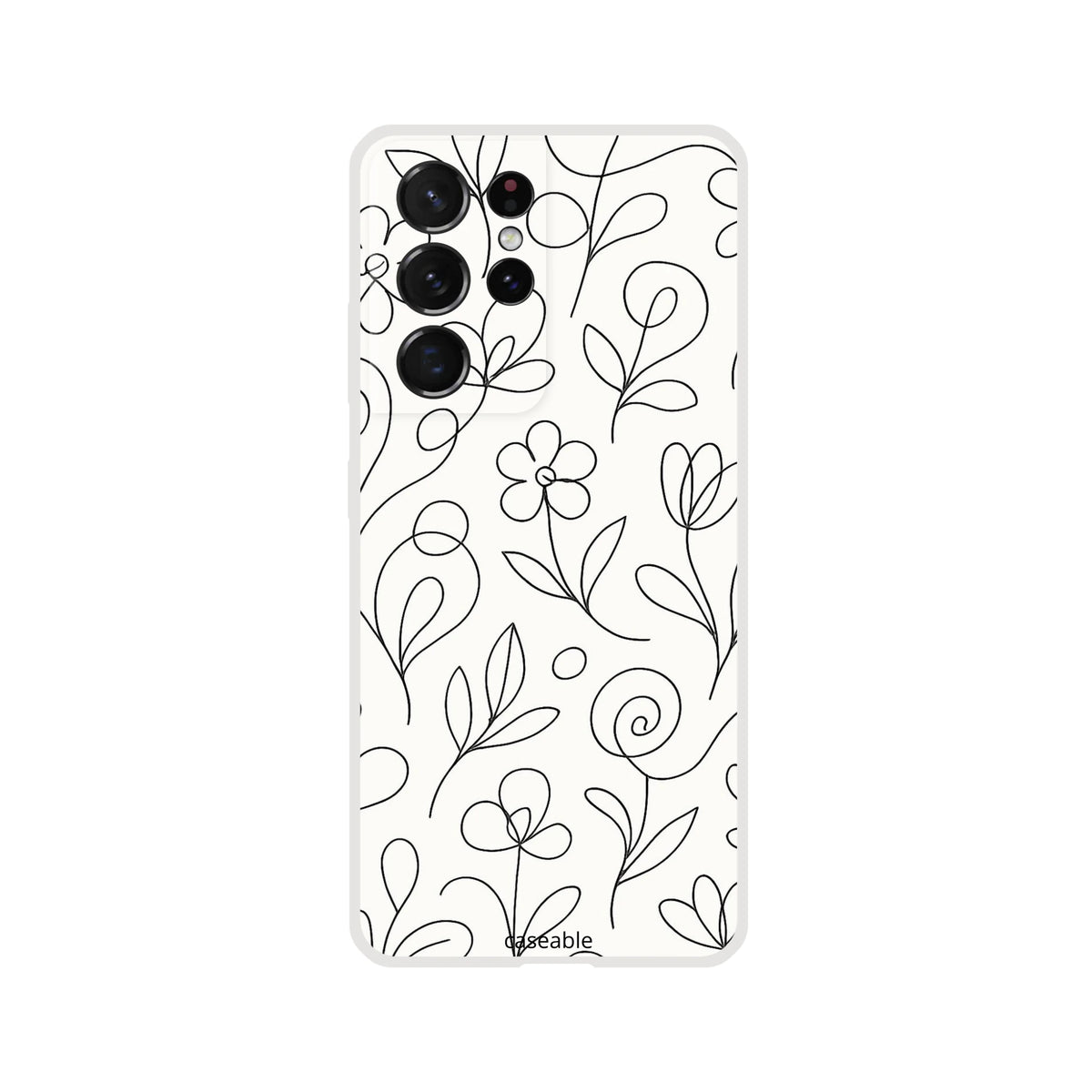 Floral Silicone Case for Samsung Galaxy S21 Ultra – Botanical Lines
