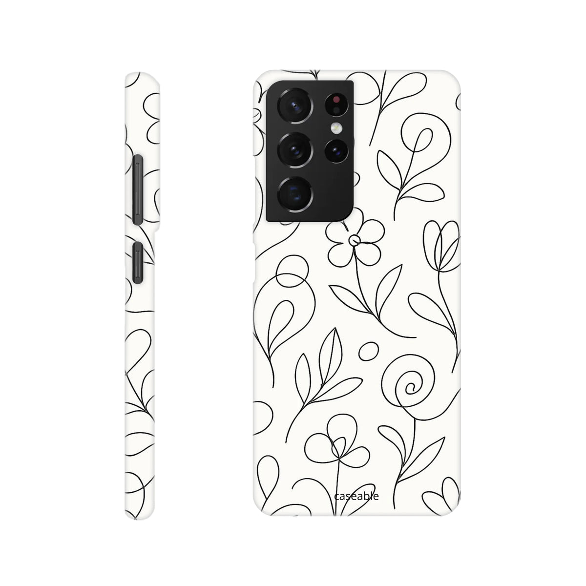 Floral Hard Shell Case for Samsung Galaxy S21 Ultra – Botanical Lines