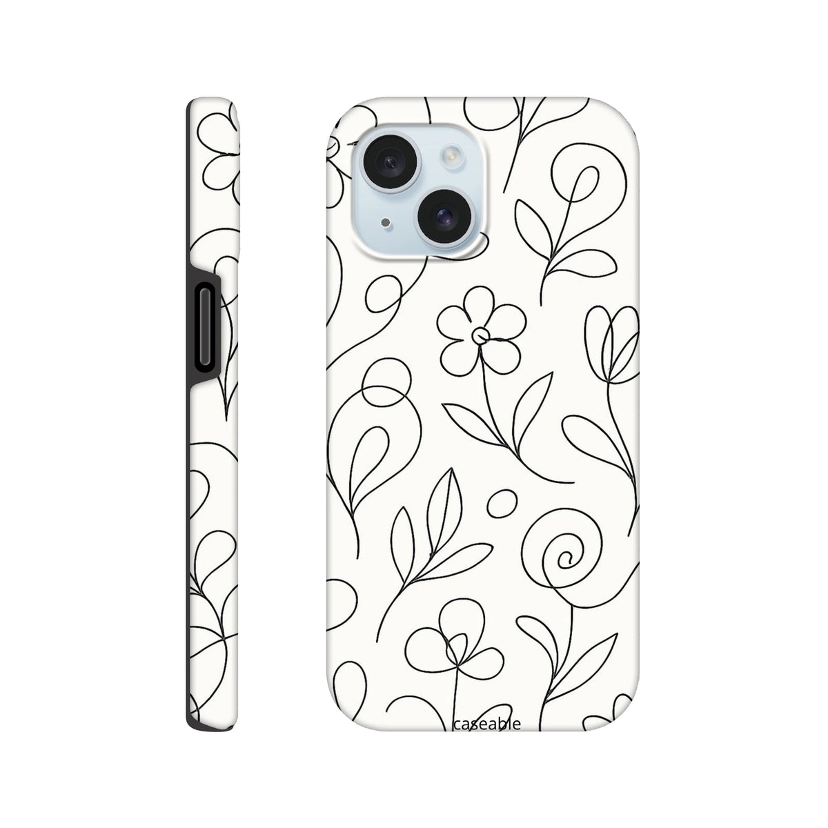 Floral Premium Case for iPhone 15 – Botanical Lines
