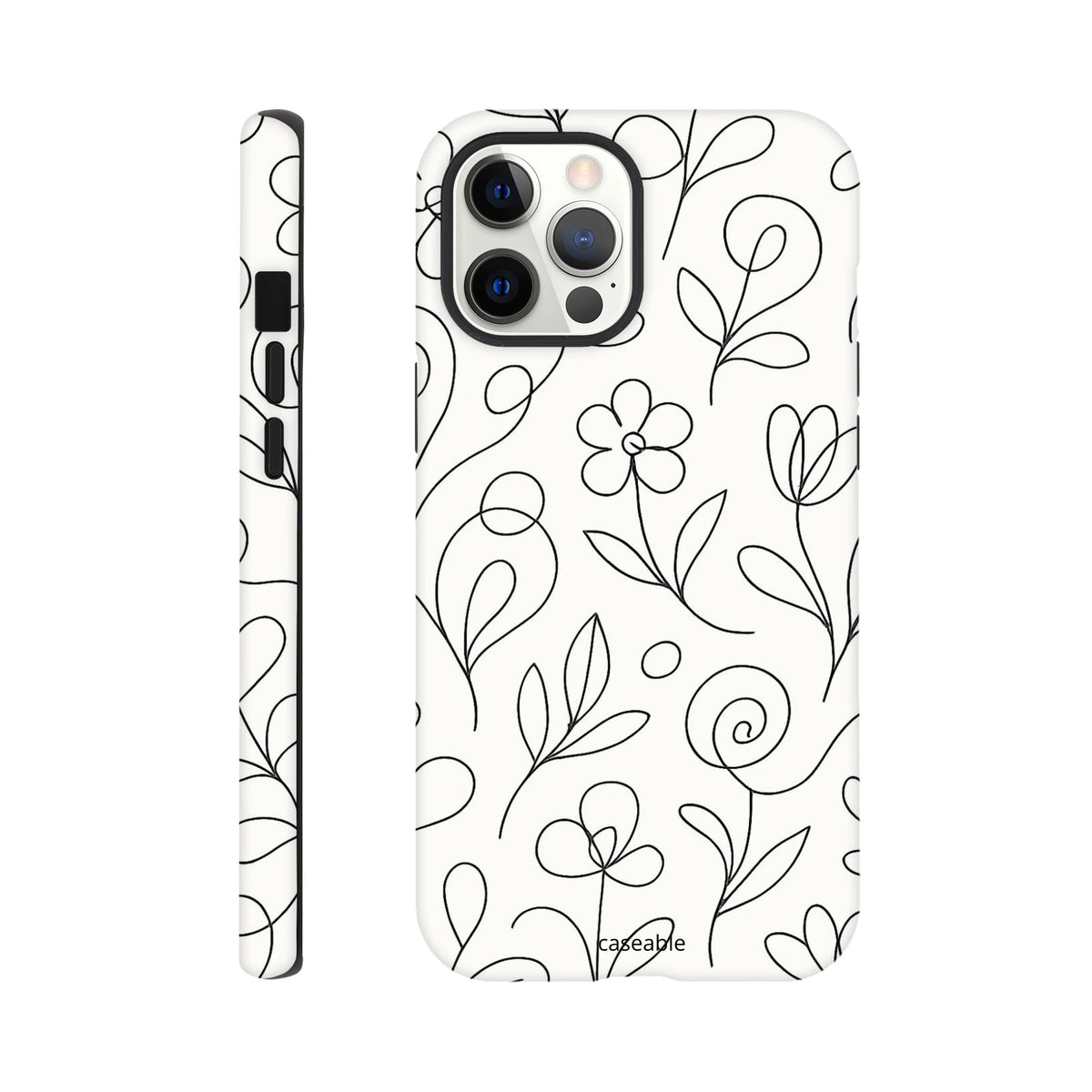 Floral Premium Case for iPhone 12 Pro Max – Botanical Lines