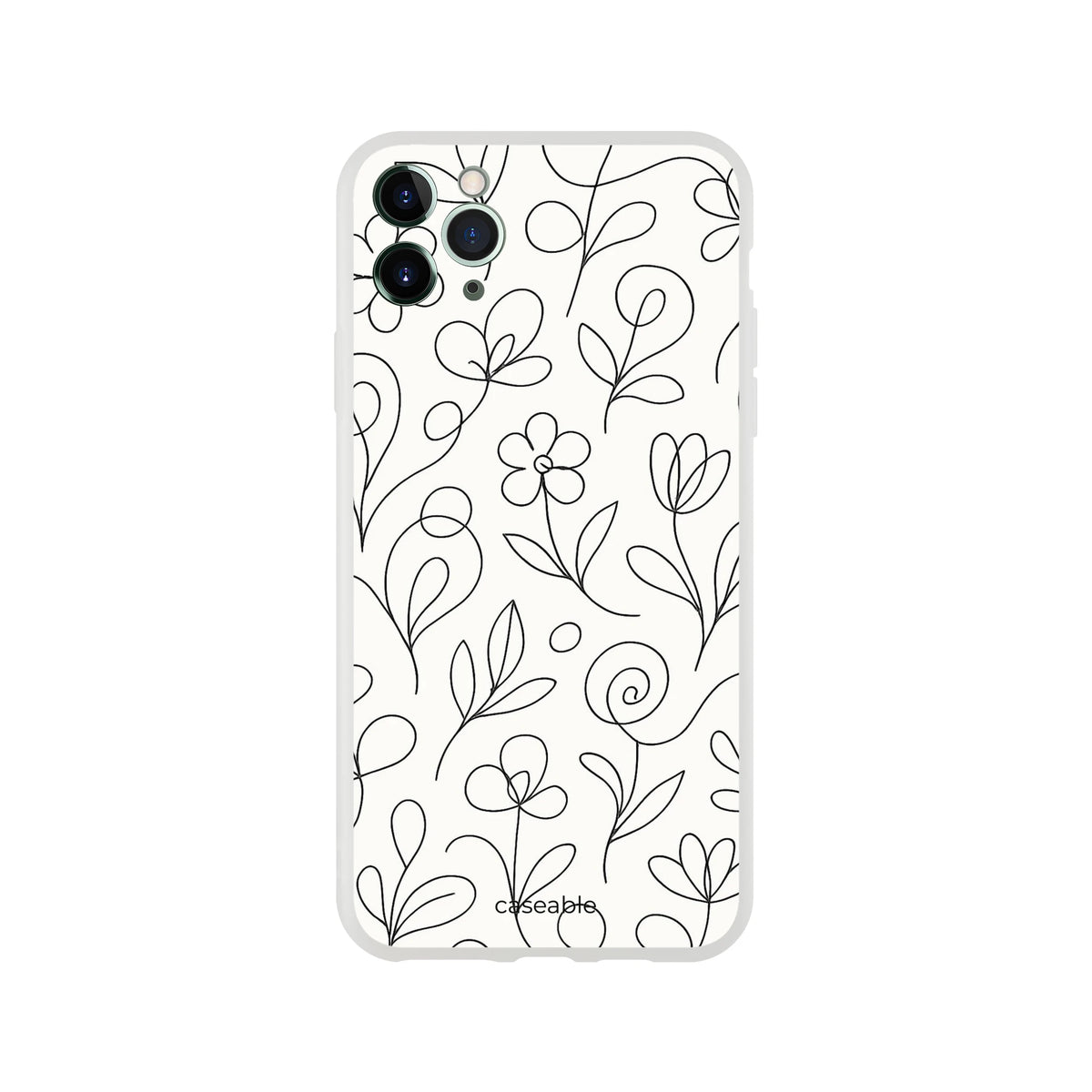 Floral Silicone Case for iPhone 11 Pro Max – Botanical Lines
