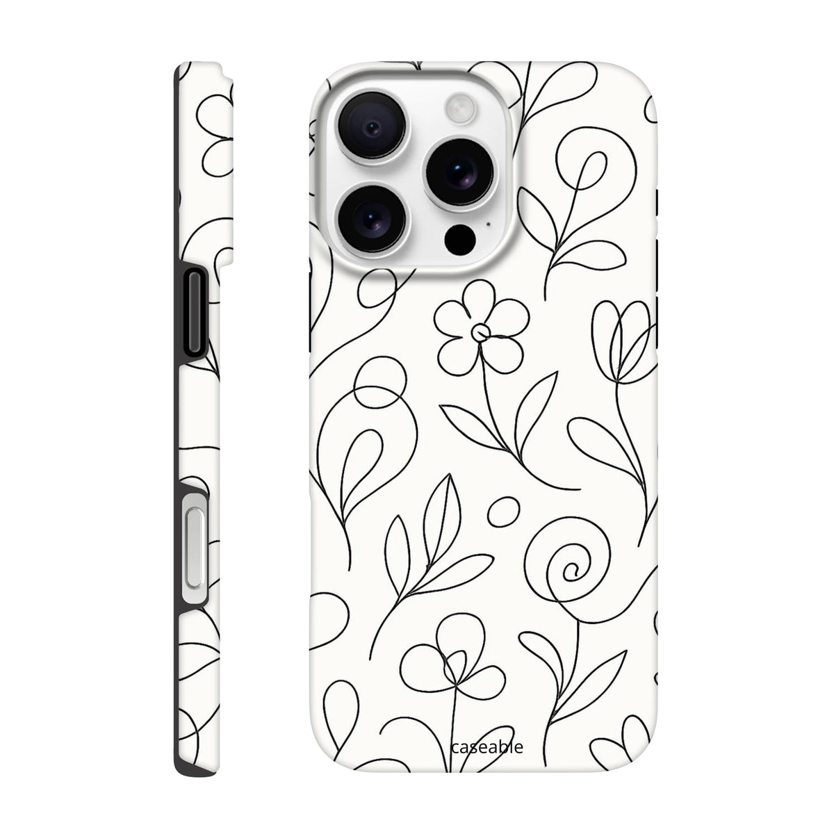 Floral Premium Case for iPhone 16 Pro Max – Botanical Lines