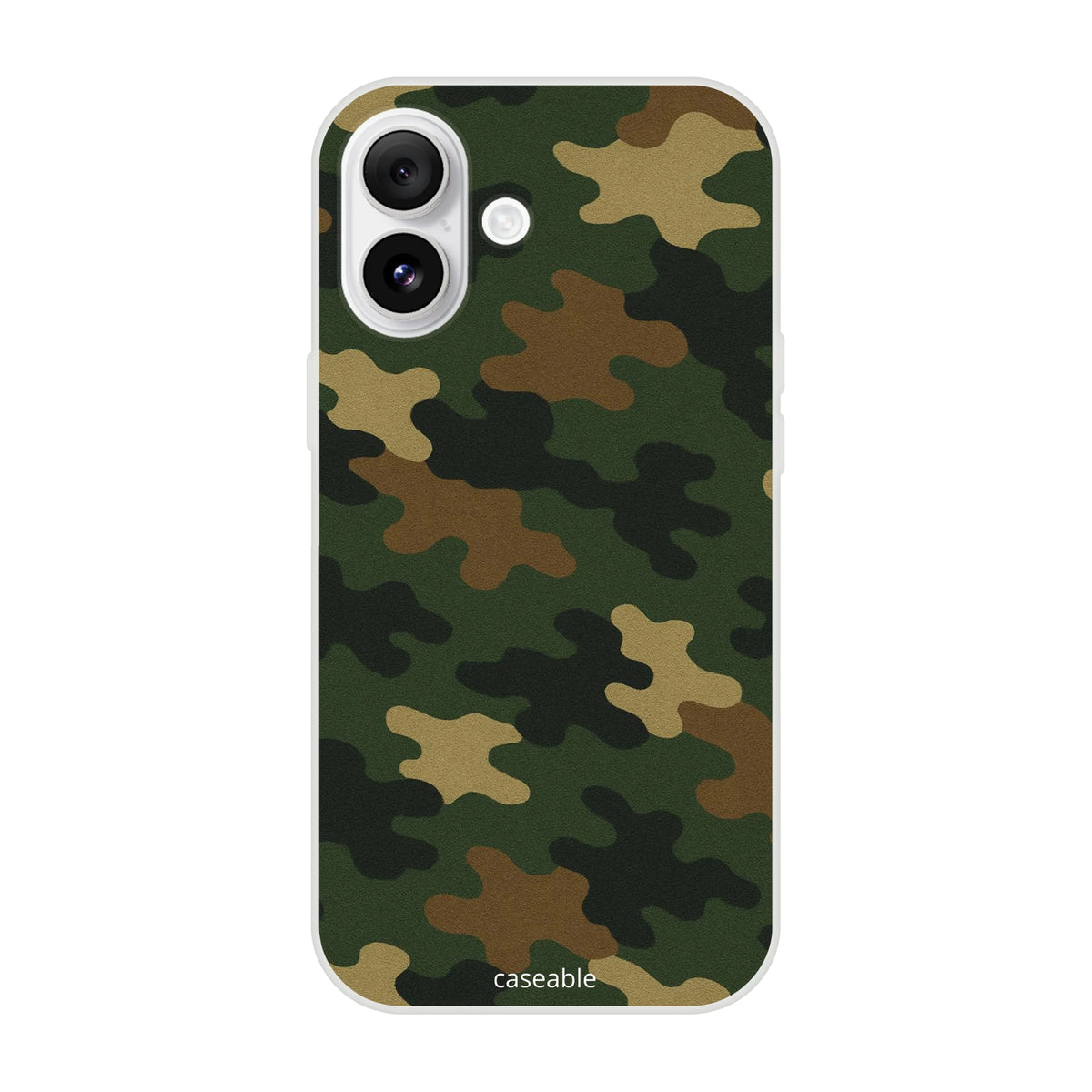 Camo Silicone Case for iPhone 16 Plus – Army Style