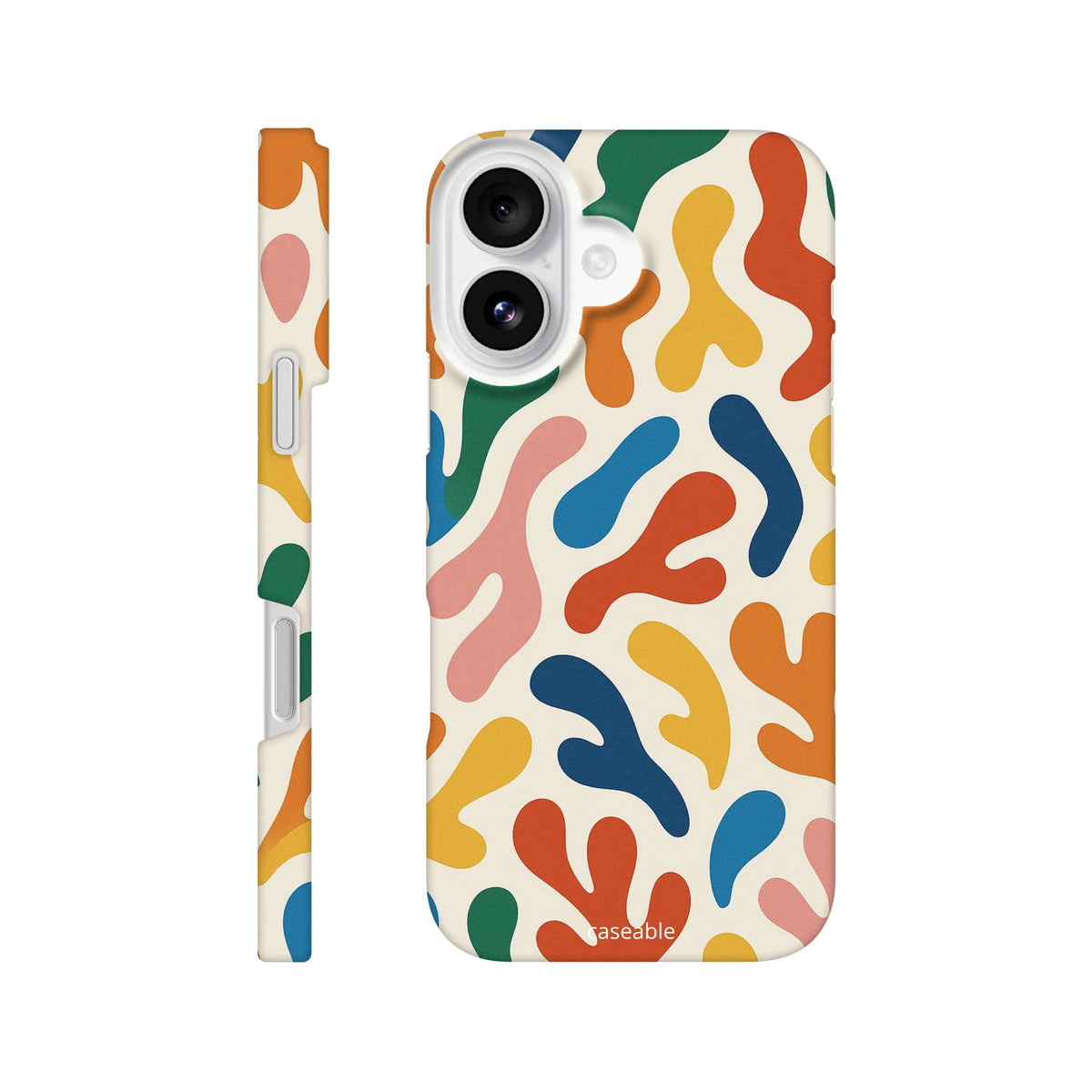 Colorful Hard Shell Case for iPhone 16 – Splash of Color