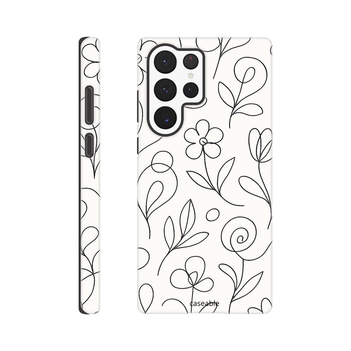 Floral Premium Case for Samsung Galaxy S22 Ultra – Botanical Lines
