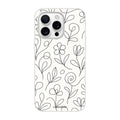 Floral Silicone Case for iPhone 16 Pro Max – Botanical Lines