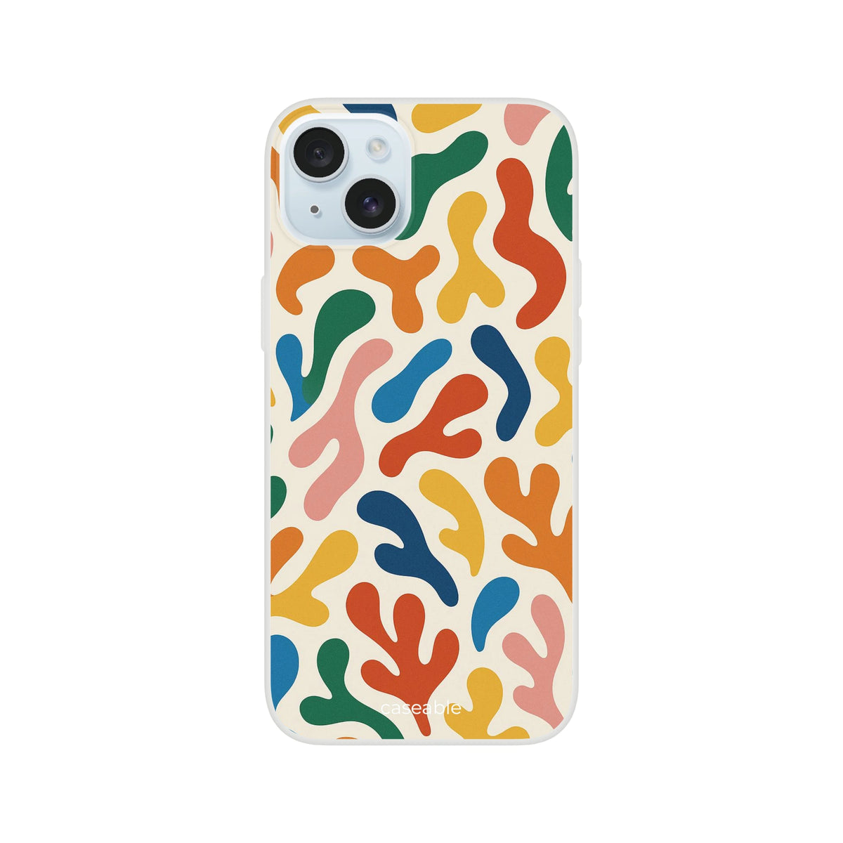 Colorful Silicone Case for iPhone 15 Plus – Splash of Color