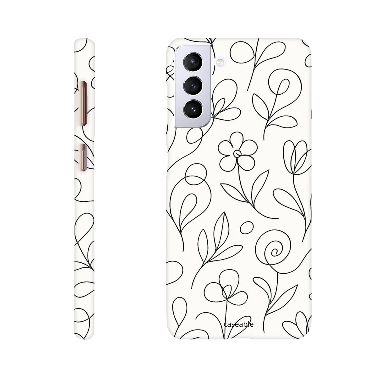 Floral Hard Shell Case for Samsung Galaxy S21 Plus – Botanical Lines