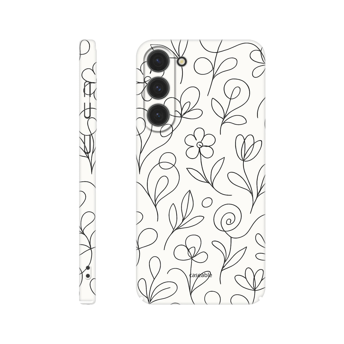 Floral Hard Shell Case for Samsung Galaxy S23 Plus – Botanical Lines
