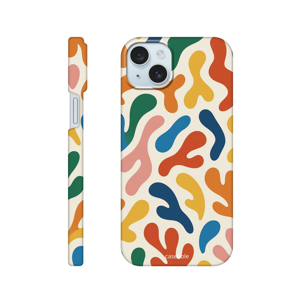 Colorful Hard Shell Case for iPhone 15 Plus – Splash of Color