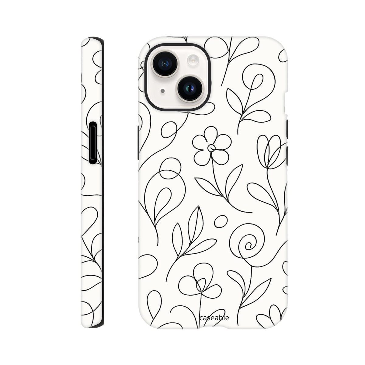 Floral Premium Case for iPhone 14 – Botanical Lines