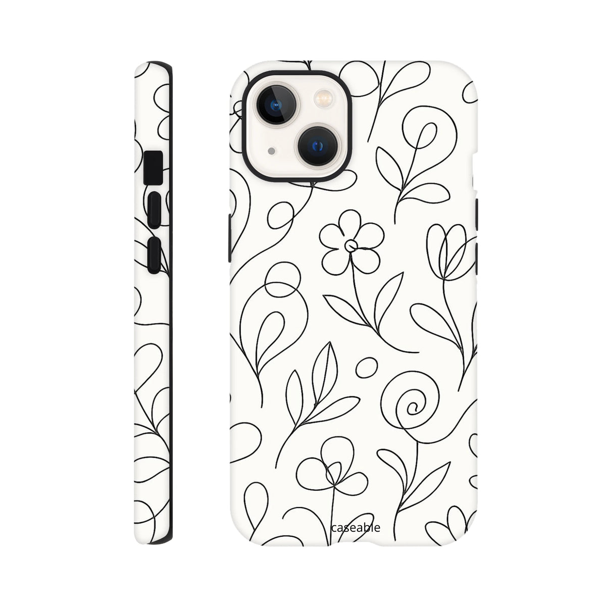 Floral Premium Case for iPhone 13 – Botanical Lines