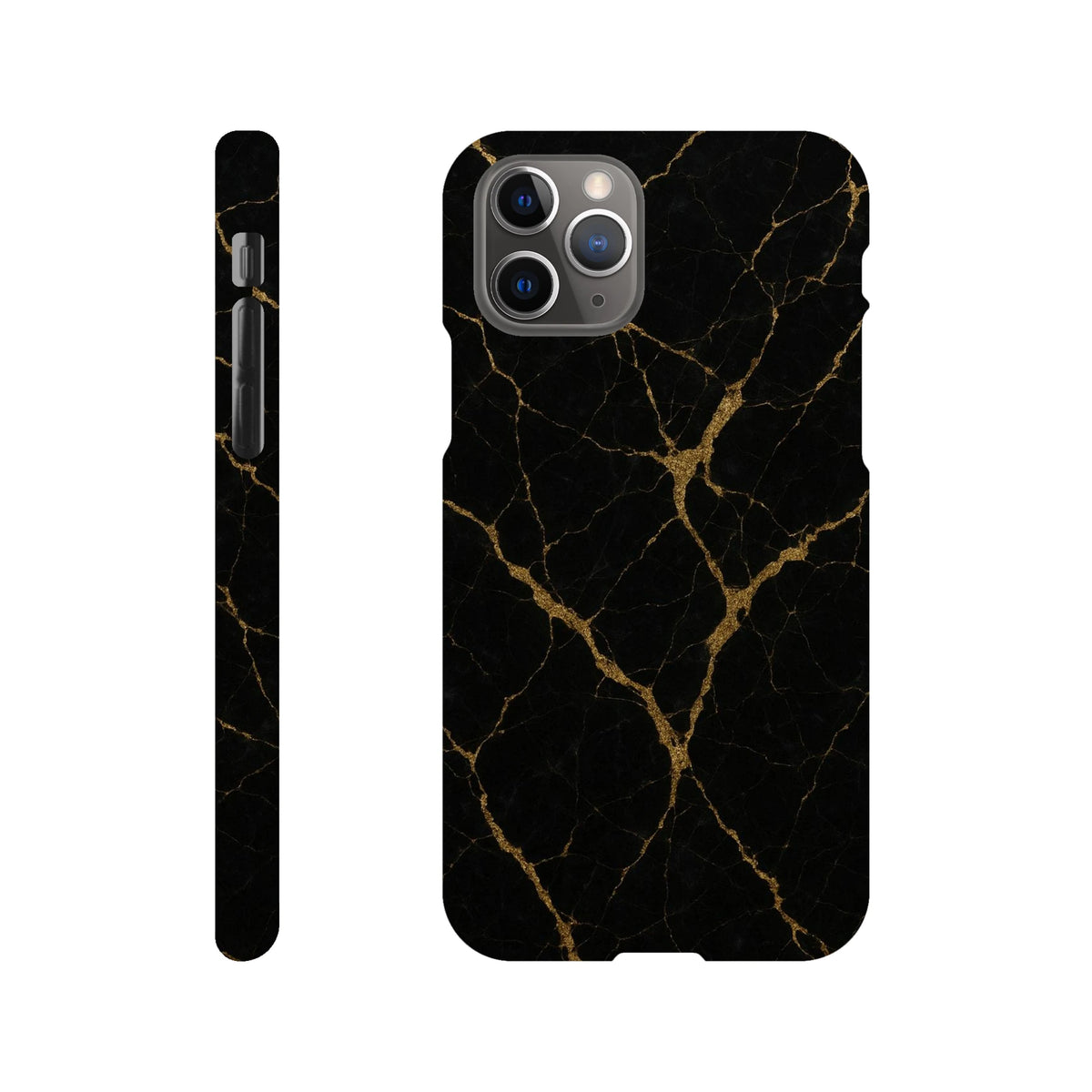 Marble Hard Shell Case for iPhone 11 Pro – Black Marble