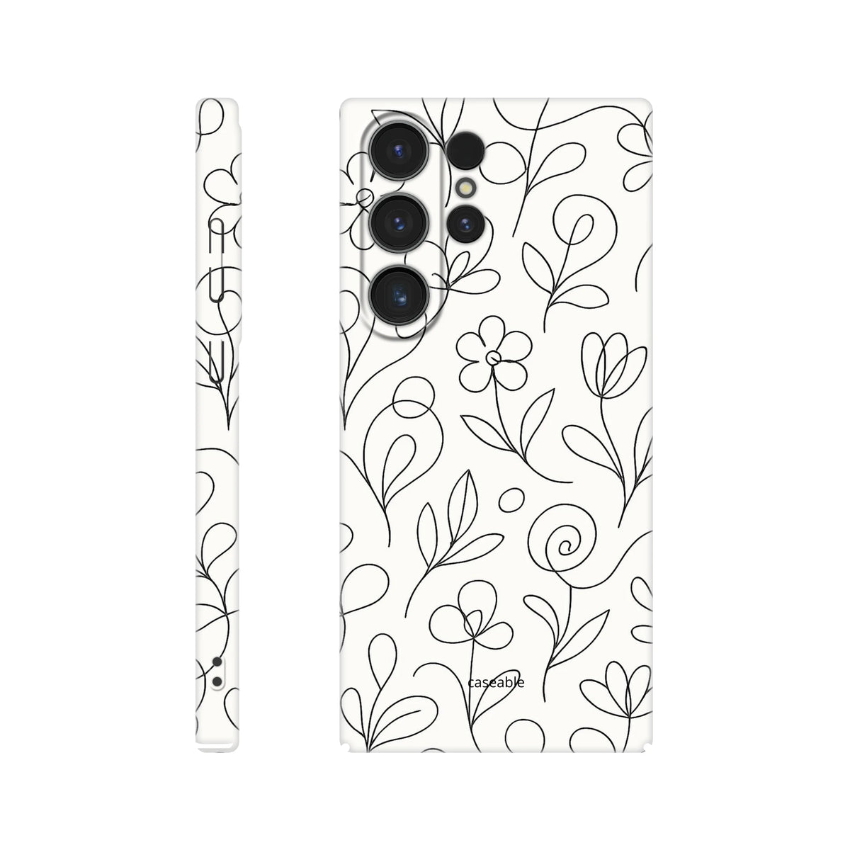 Floral Hard Shell Case for Samsung Galaxy S23 Ultra – Botanical Lines