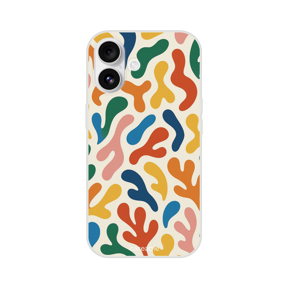 Colorful Silicone Case for iPhone 16 – Splash of Color