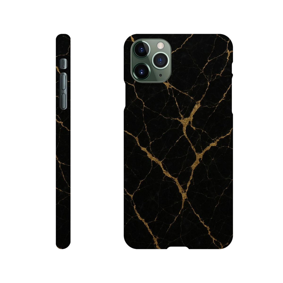 Marble Hard Shell Case for iPhone 11 Pro Max – Black Marble