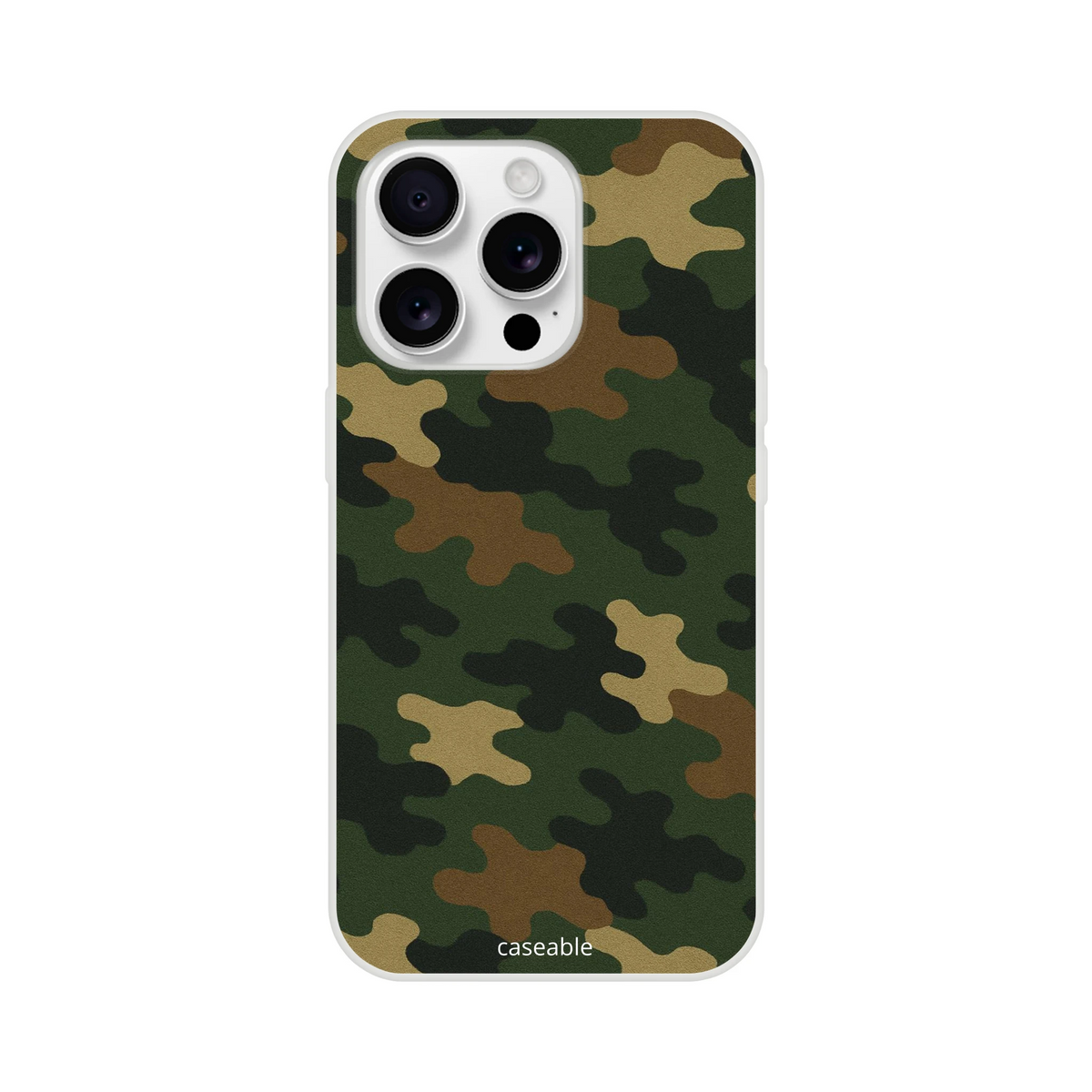 Camo Silicone Case for iPhone 16 Pro – Army Style