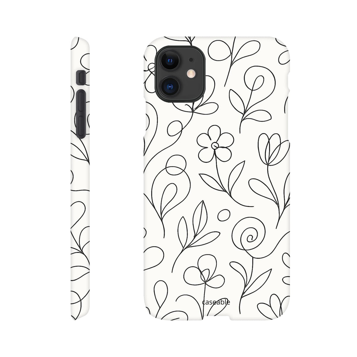 Floral Hard Shell Case for iPhone 11 – Botanical Lines