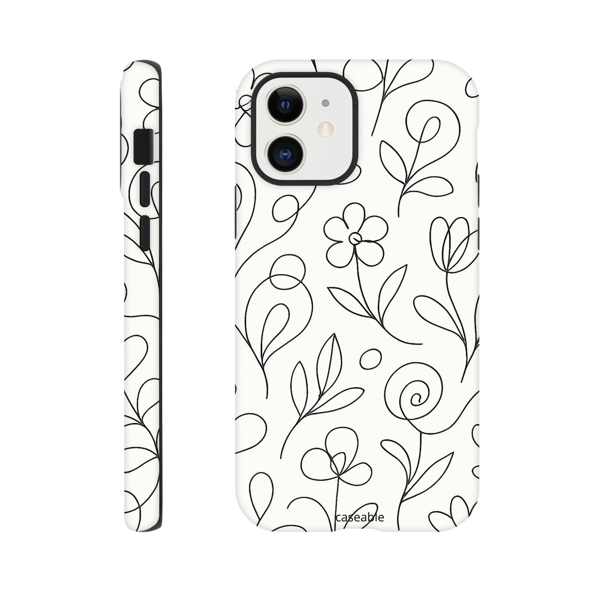 Floral Premium Case for iPhone 12 – Botanical Lines