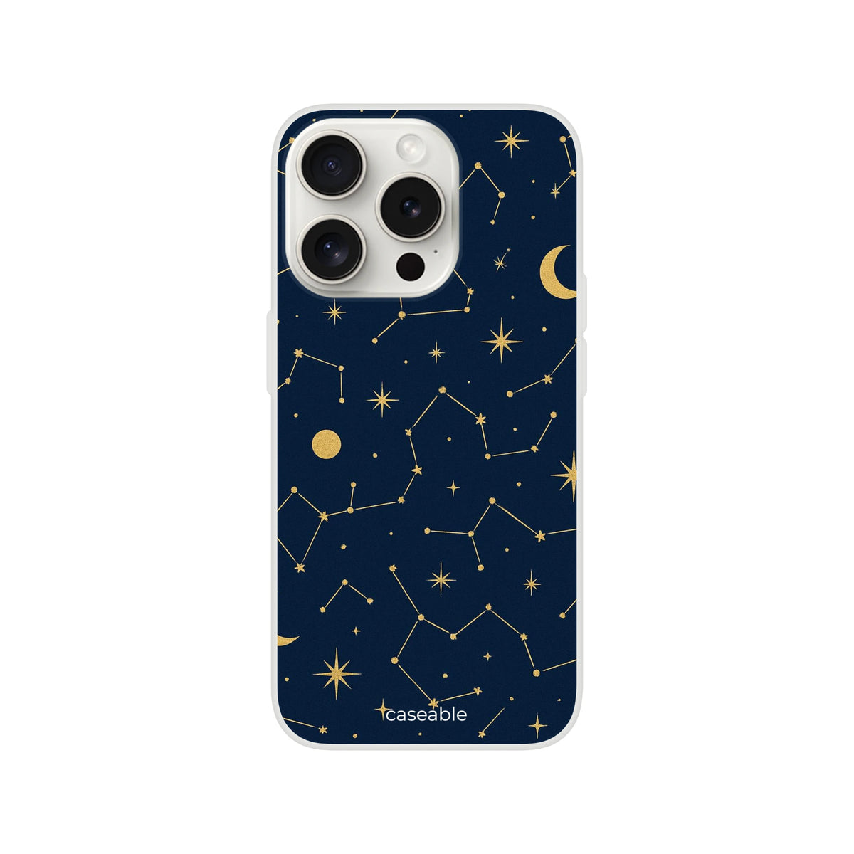 Starry Silicone Case for iPhone 15 Pro – Under the Stars