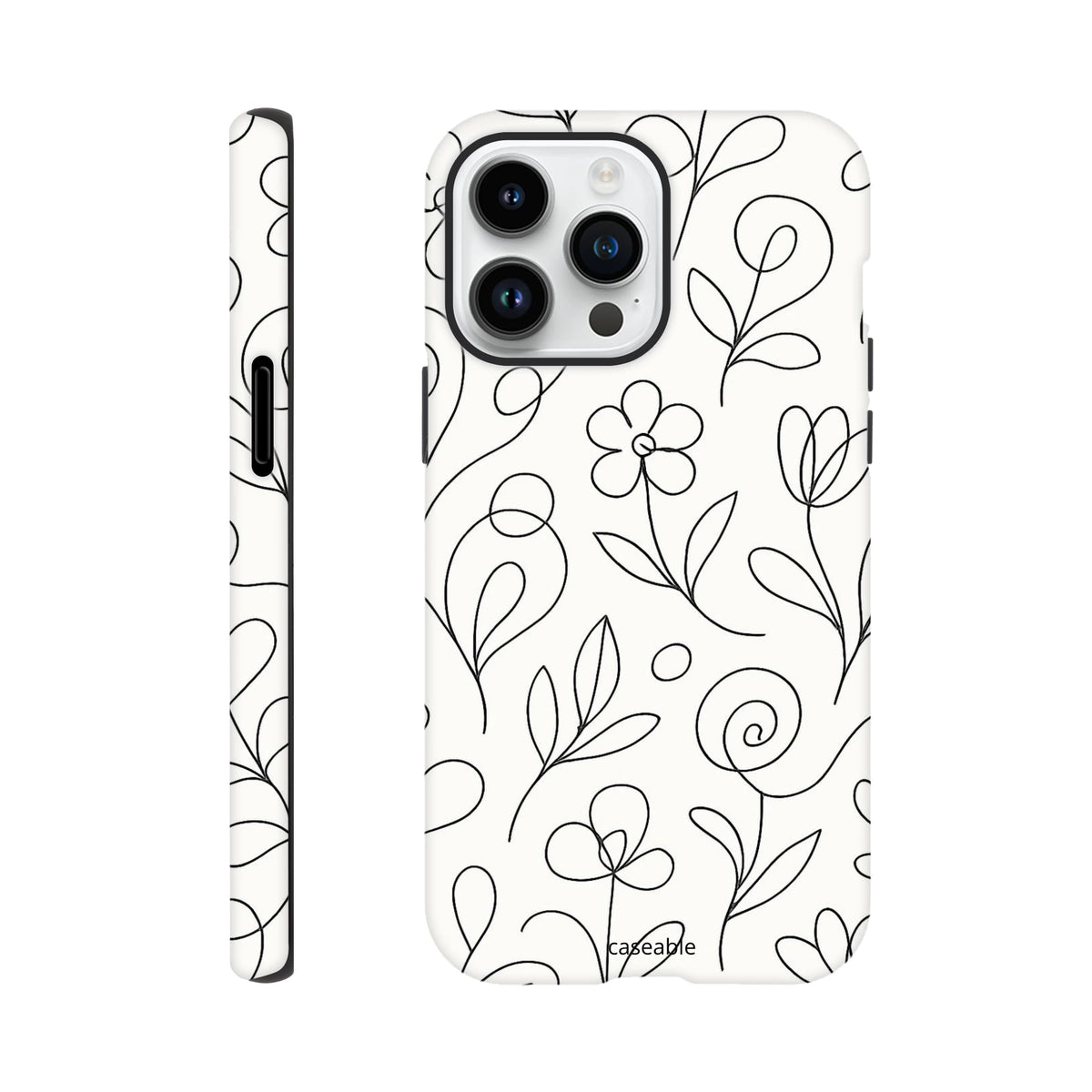 Floral Premium Case for iPhone 14 Pro Max – Botanical Lines