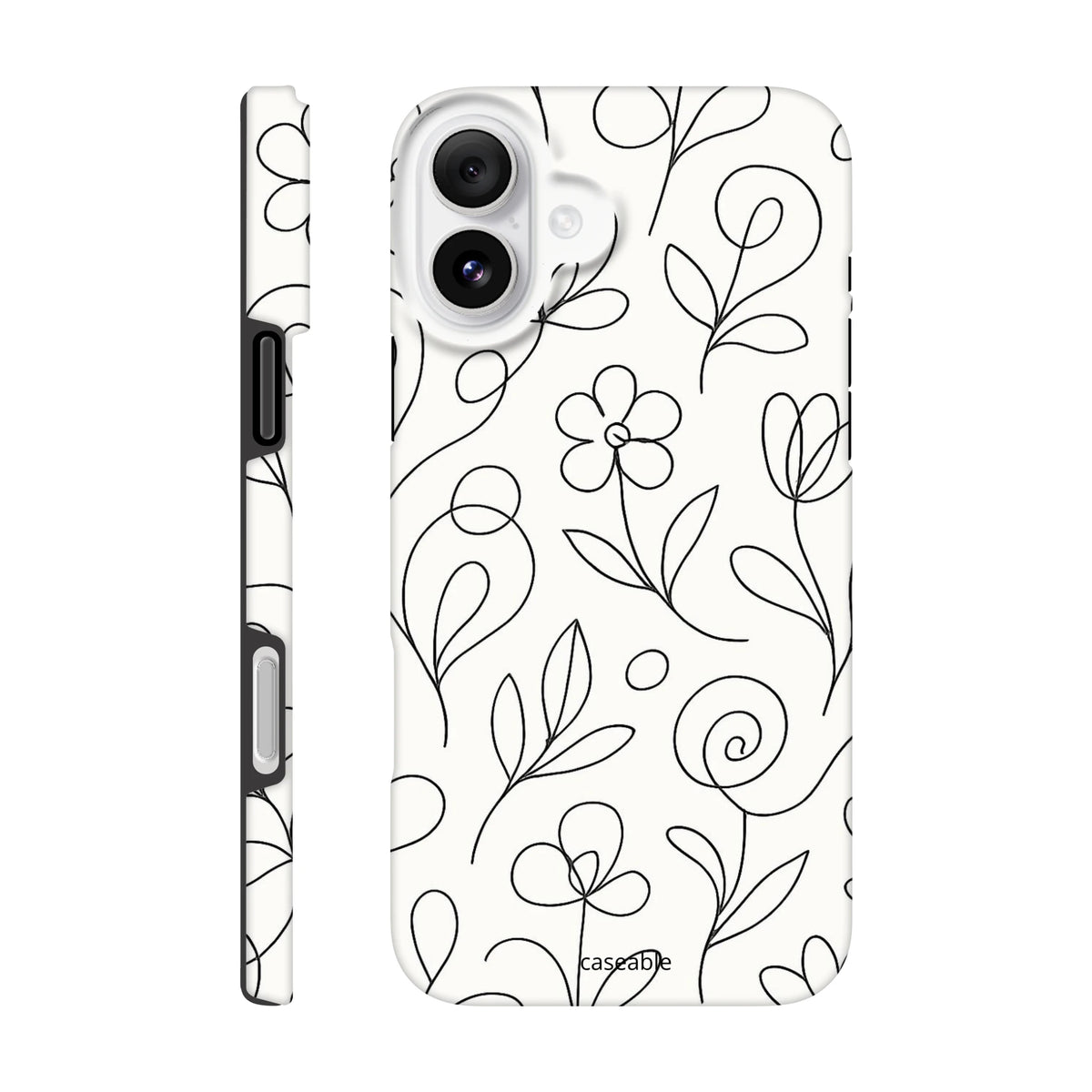 Floral Premium Case for iPhone 16 Plus – Botanical Lines