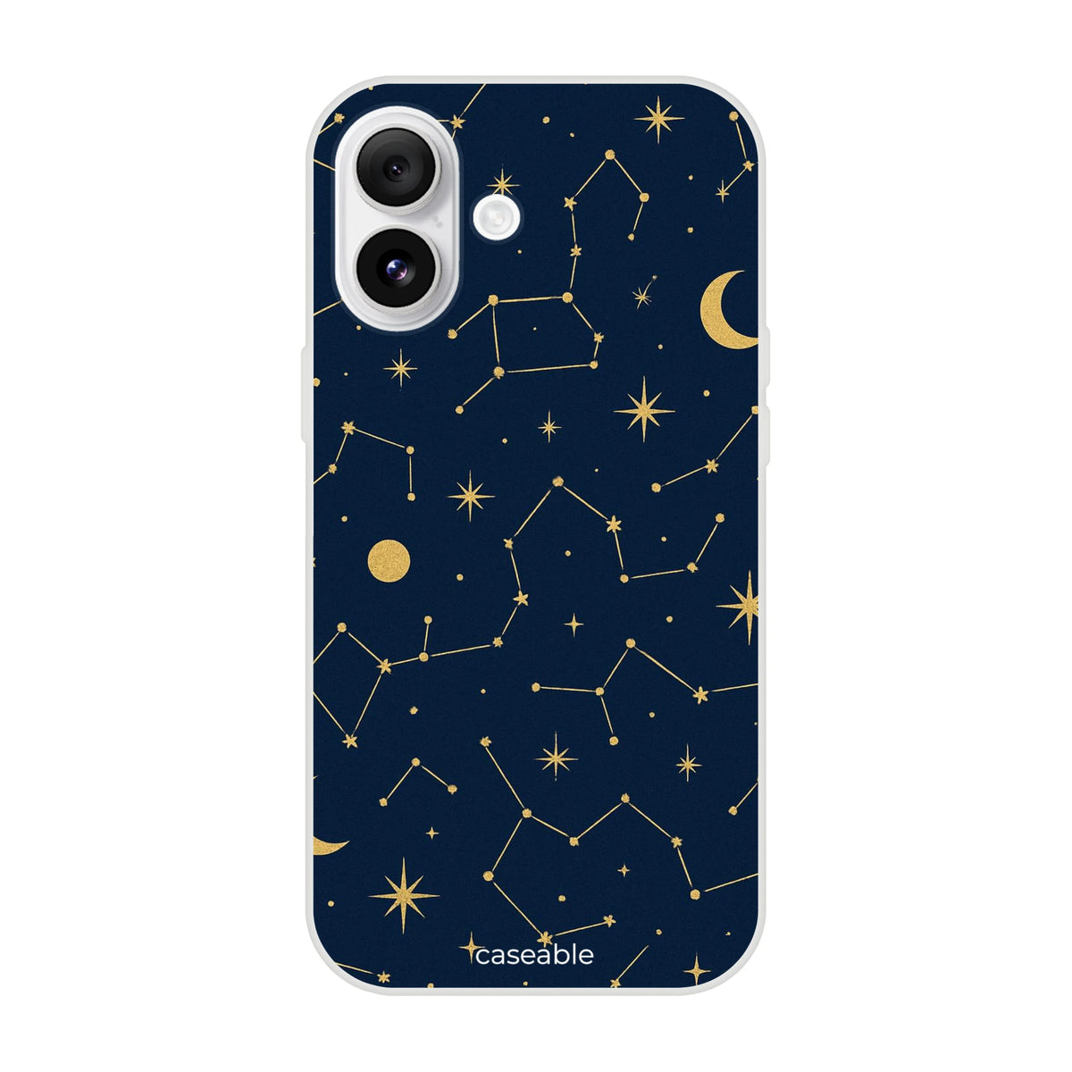 Starry Silicone Case for iPhone 16 Plus – Under the Stars