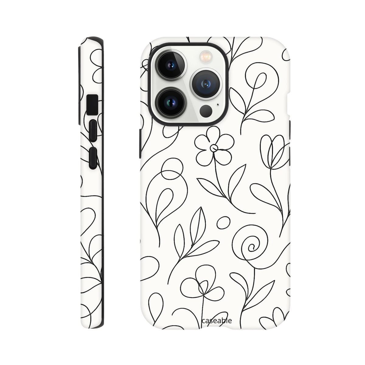 Floral Premium Case for iPhone 13 Pro – Botanical Lines