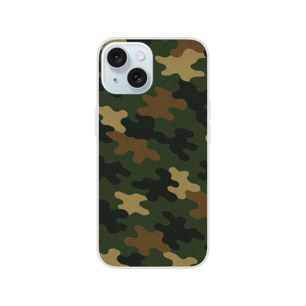 Camo Silicone Case for iPhone 15 – Army Style