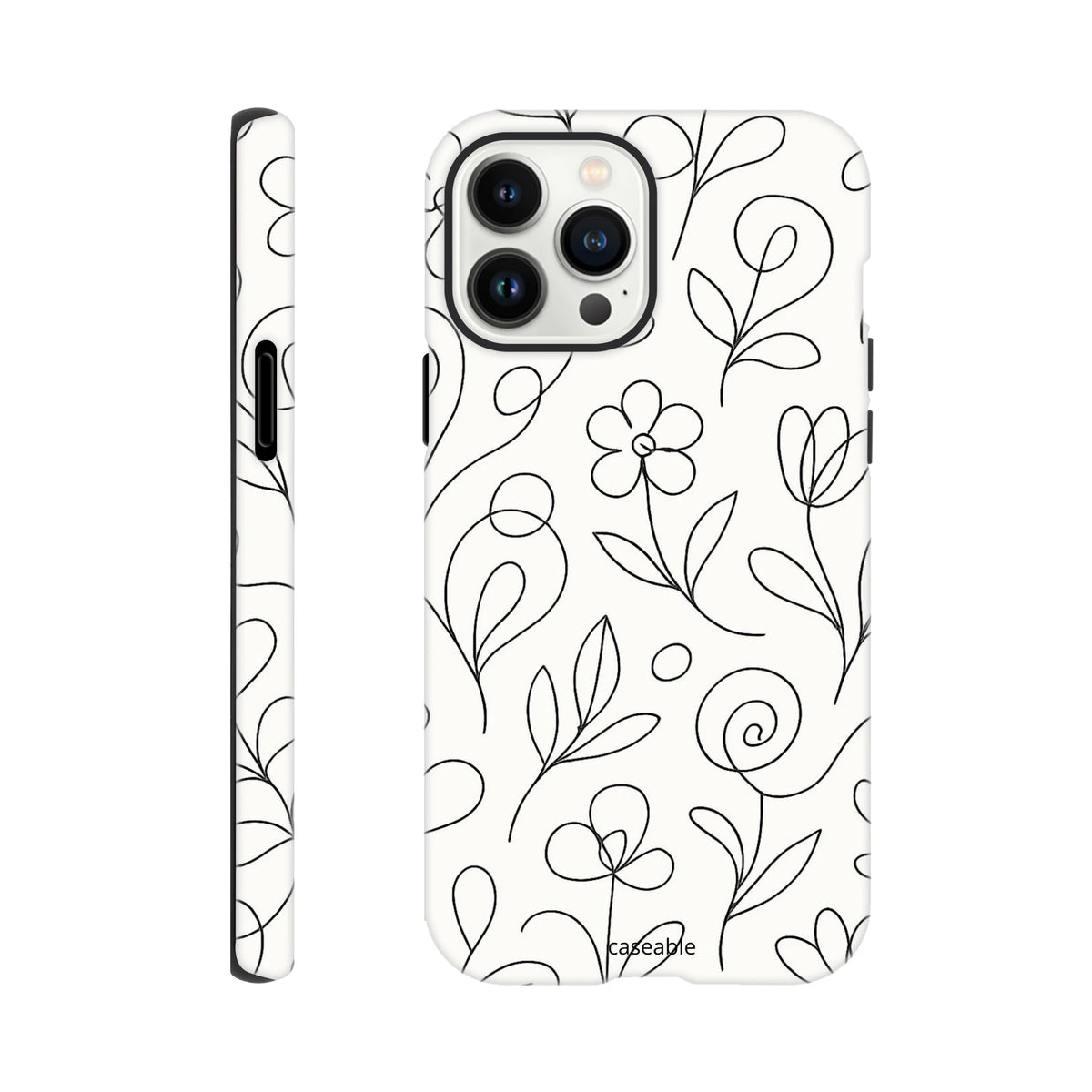 Floral Premium Case for iPhone 13 Pro Max – Botanical Lines
