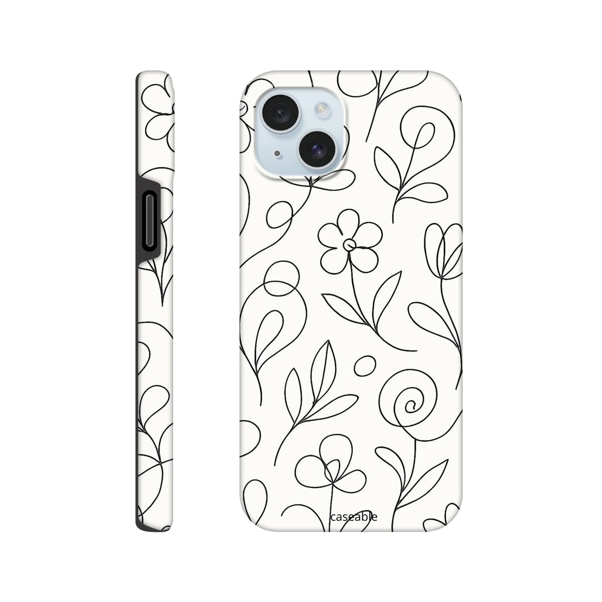 Floral Premium Case for iPhone 15 Plus – Botanical Lines