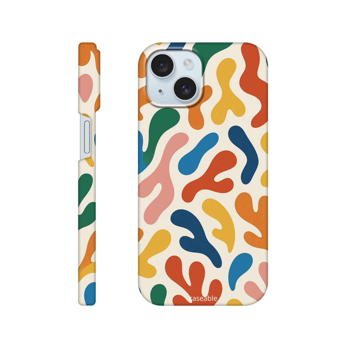 Colorful Hard Shell Case for iPhone 15 – Splash of Color