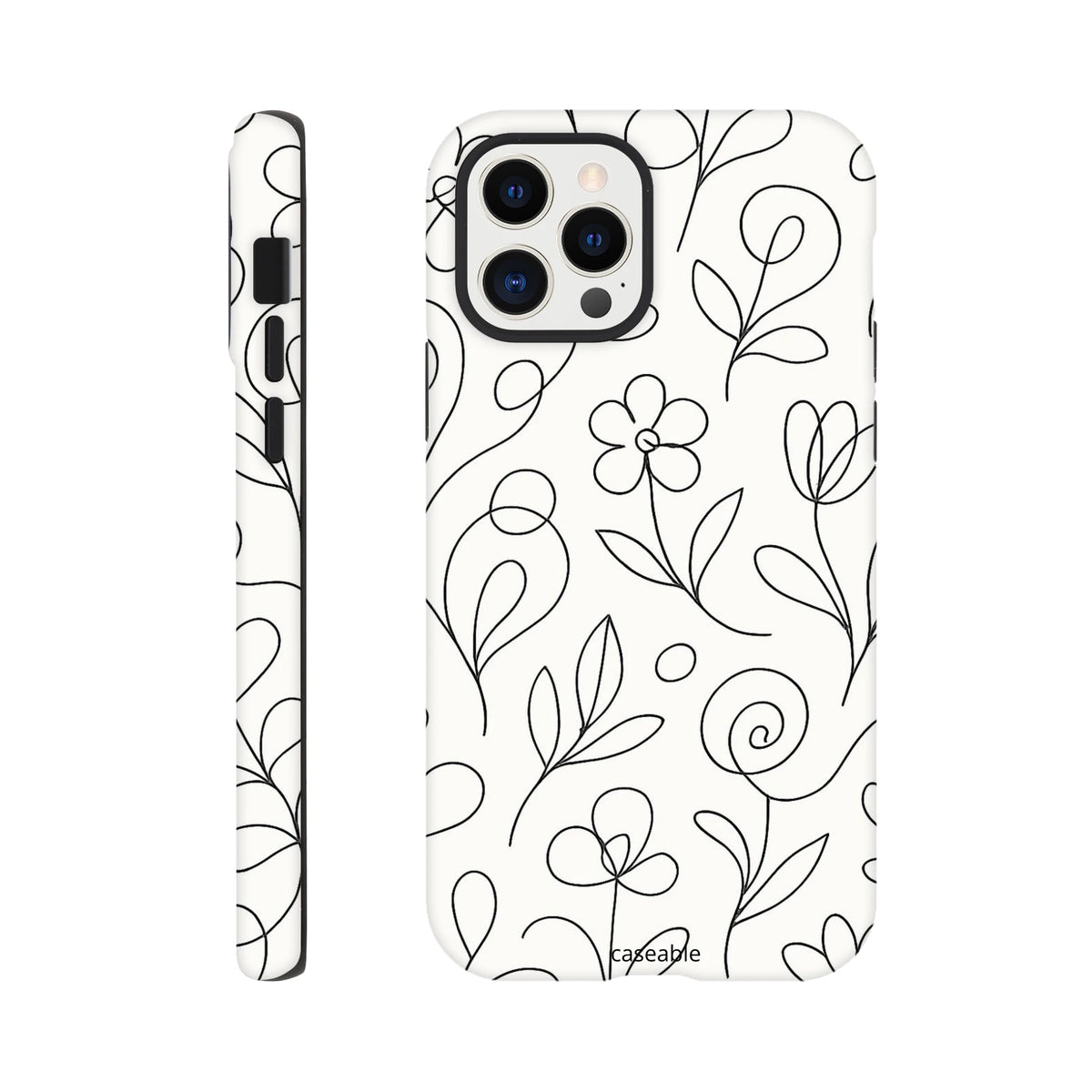 Floral Premium Case for iPhone 12 Pro – Botanical Lines