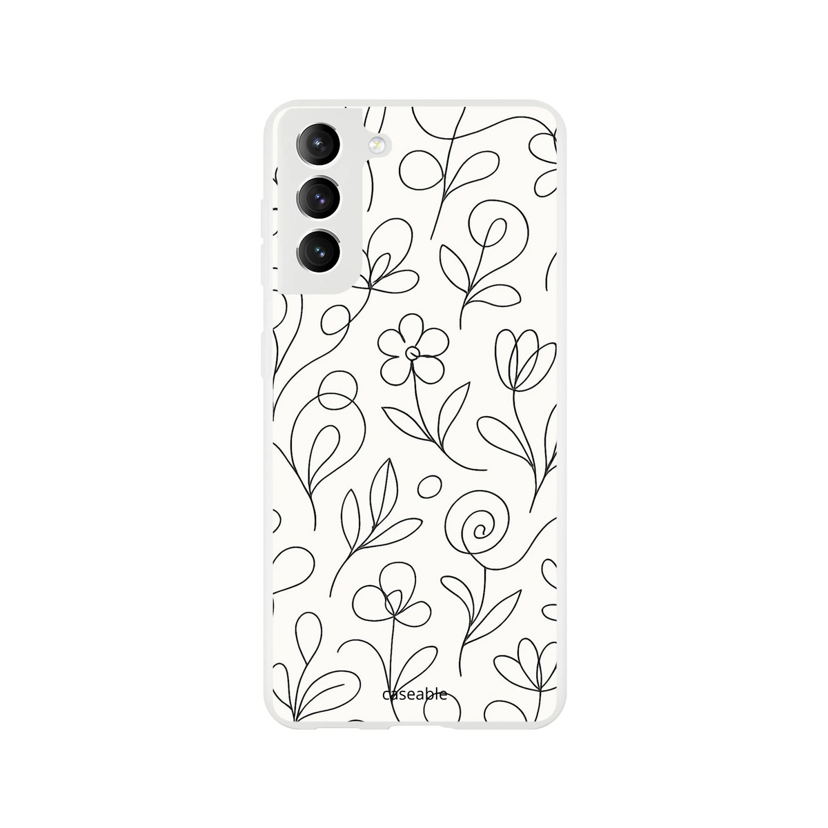 Floral Silicone Case for Samsung Galaxy S21 – Botanical Lines