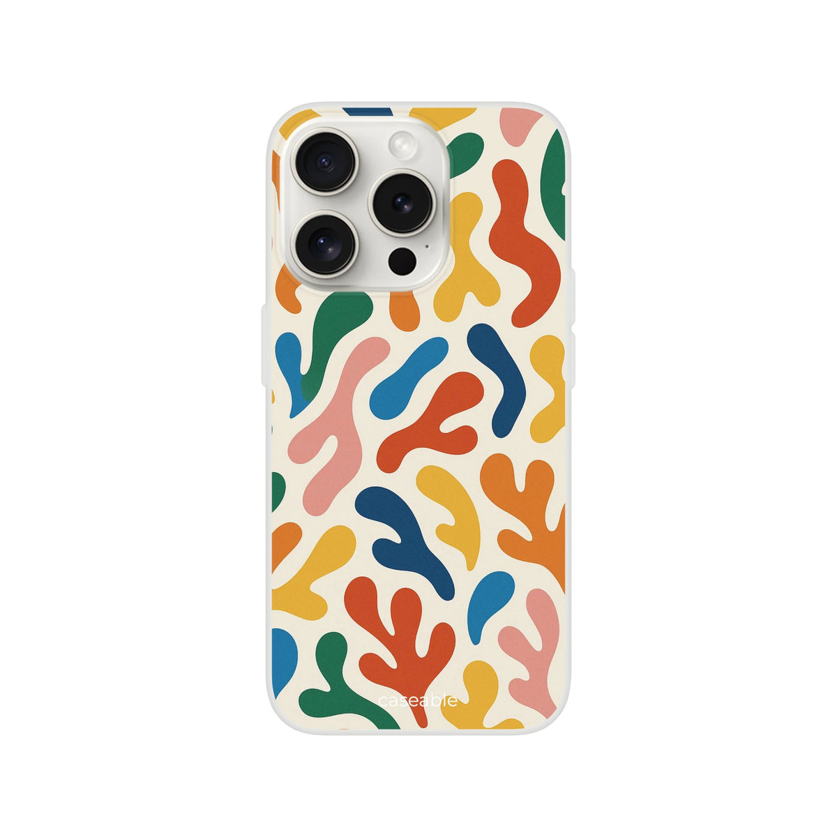 Colorful Silicone Case for iPhone 15 Pro – Splash of Color